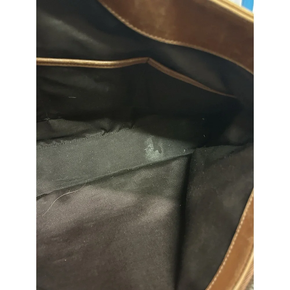 Vintage Coach Hampton Brown Leather Tote Bag 7515 Needs Restoring